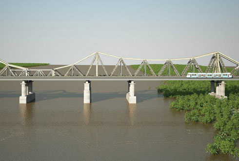 Đề xuất làm cầu đường sắt sát cầu Long Biên